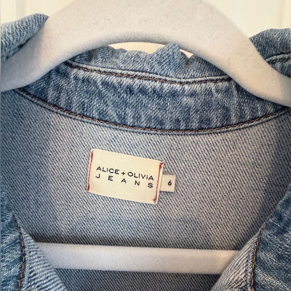 Alice and Olivia Patsy Denim Midi Dress - Picture 8 of 9